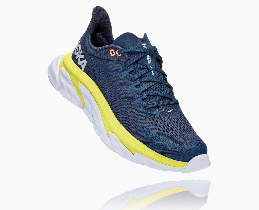 Hoka One One Hardloopschoenen Dames - Clifton Edge - Donkerblauw - ZX0371426